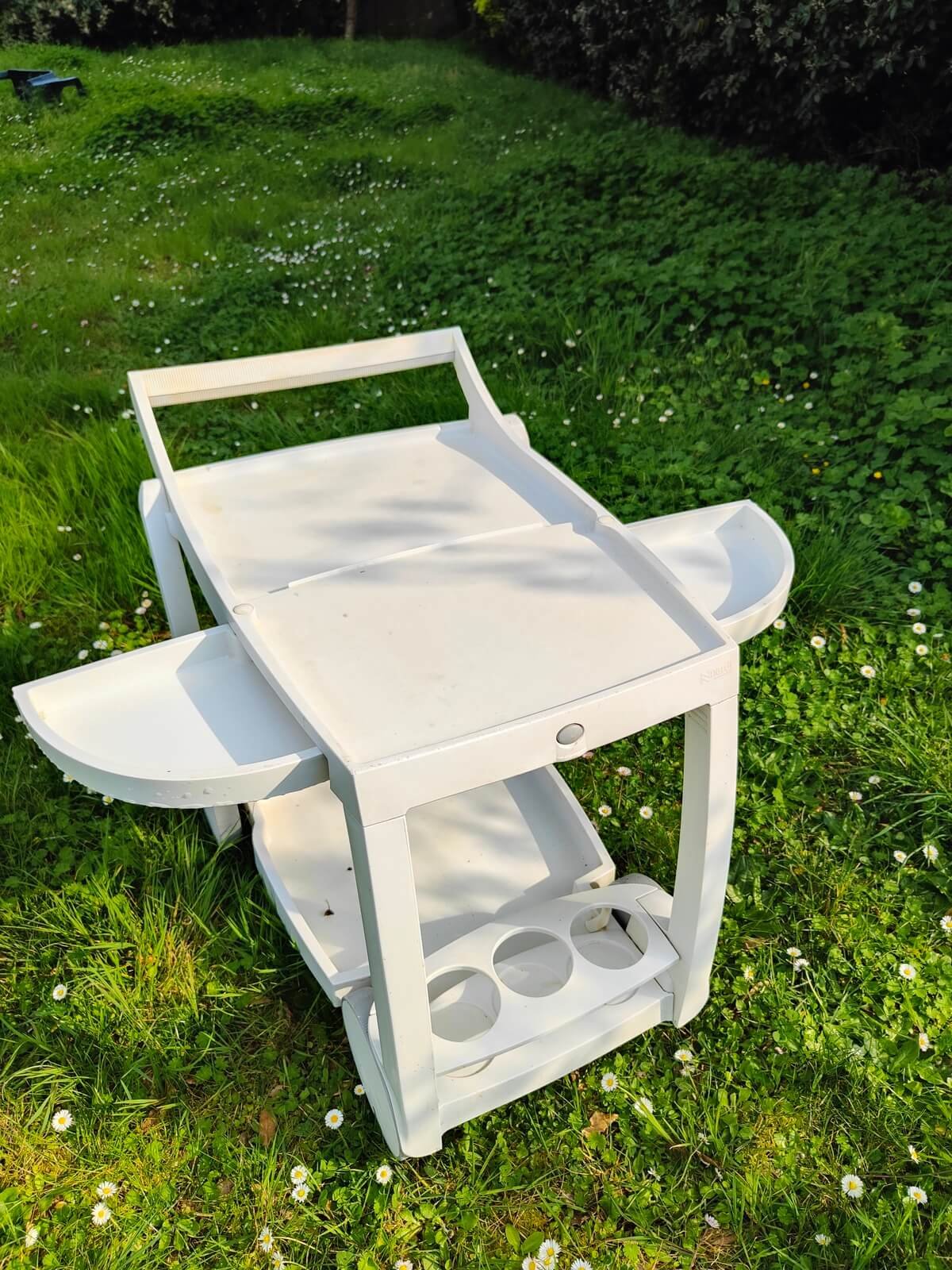 chariot extérieur roulettes terrasse