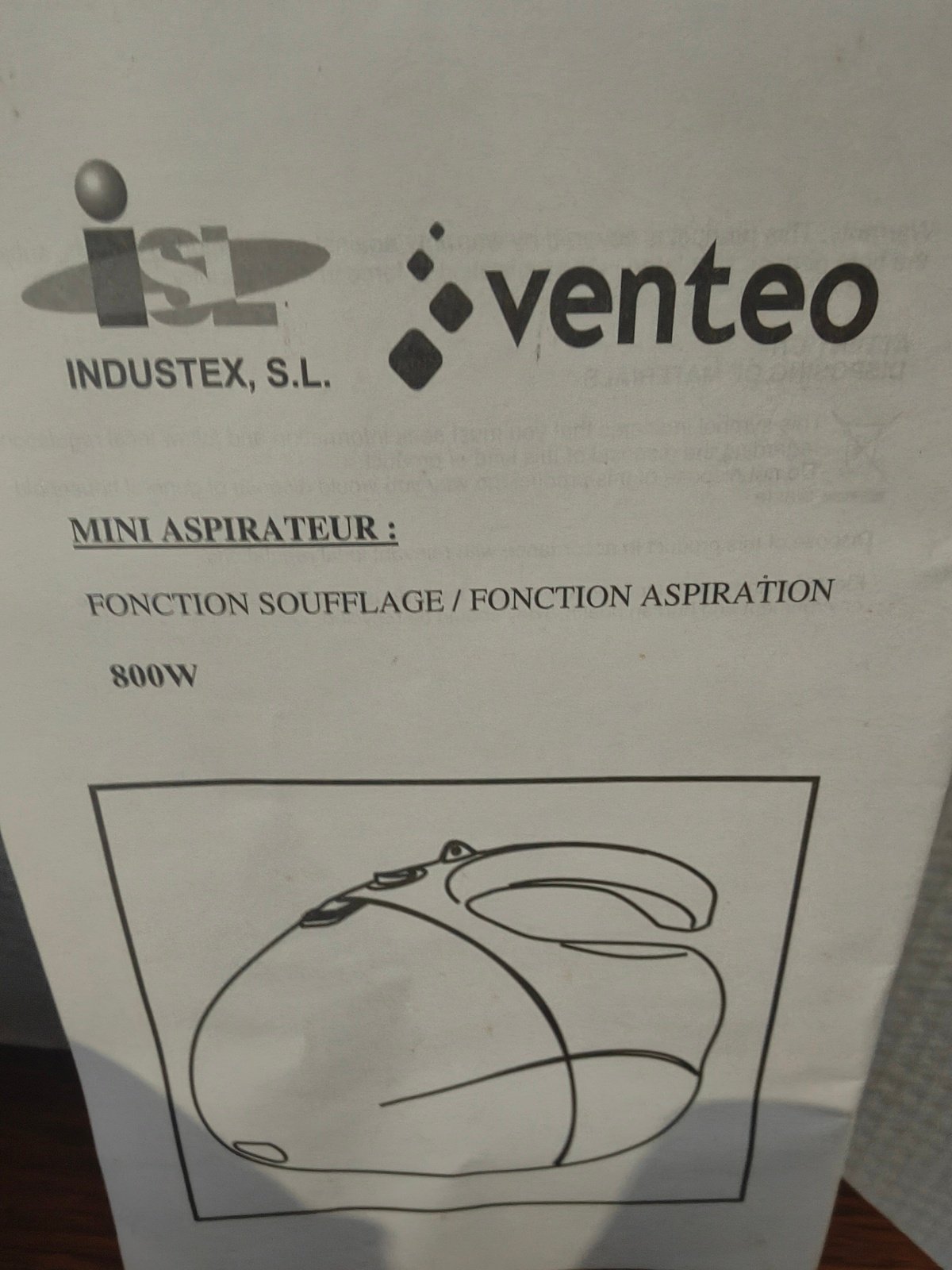 Accessoires complets mini aspirateur souffleur 800W