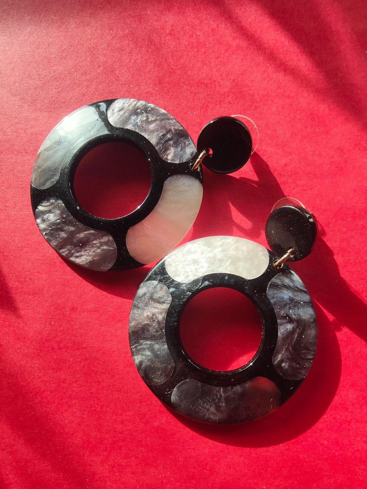 bijou occasion moderne femme boucle oreille resine