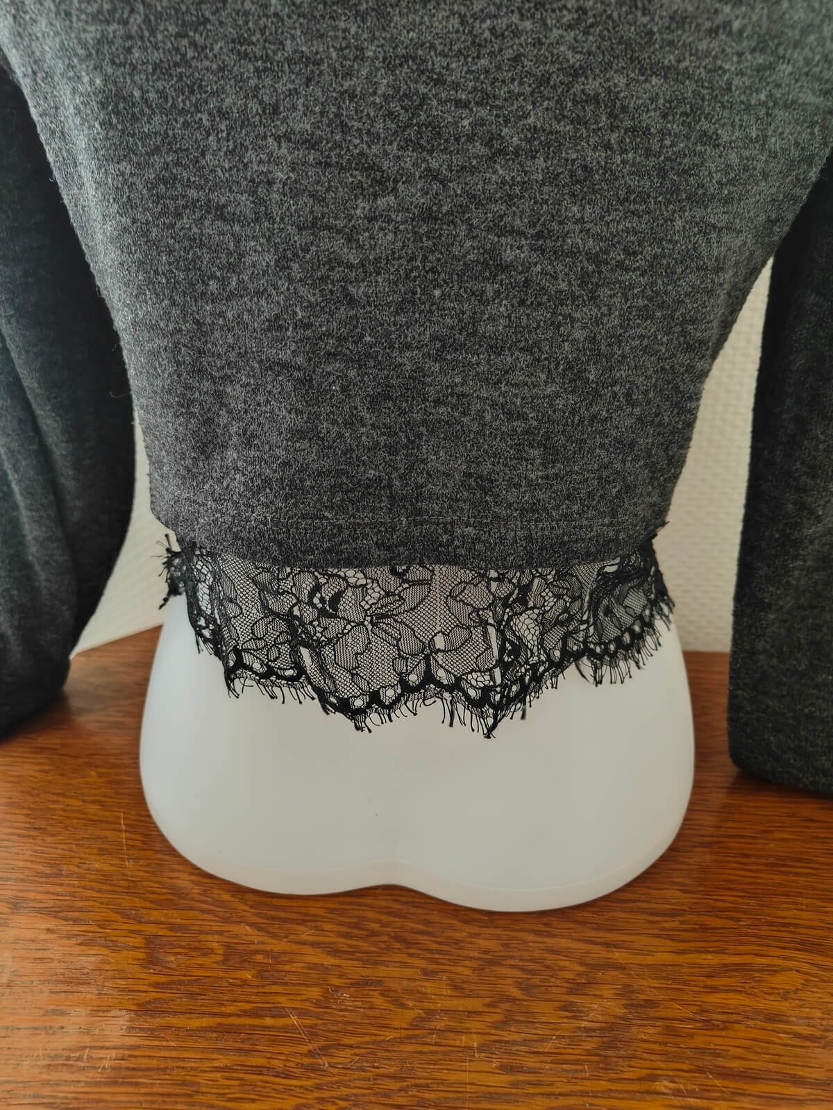 crop top Zara manches longues gris occasion