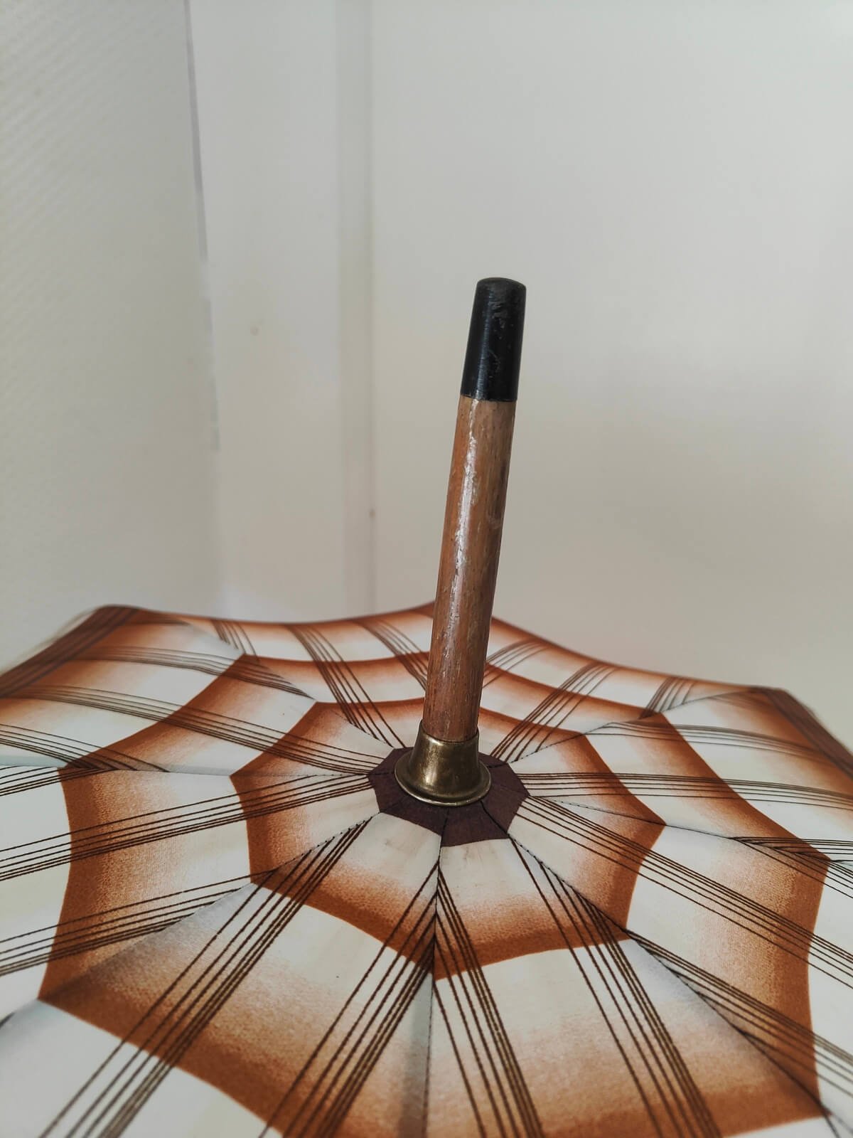 manche bois sculpté parapluie vintage occasion