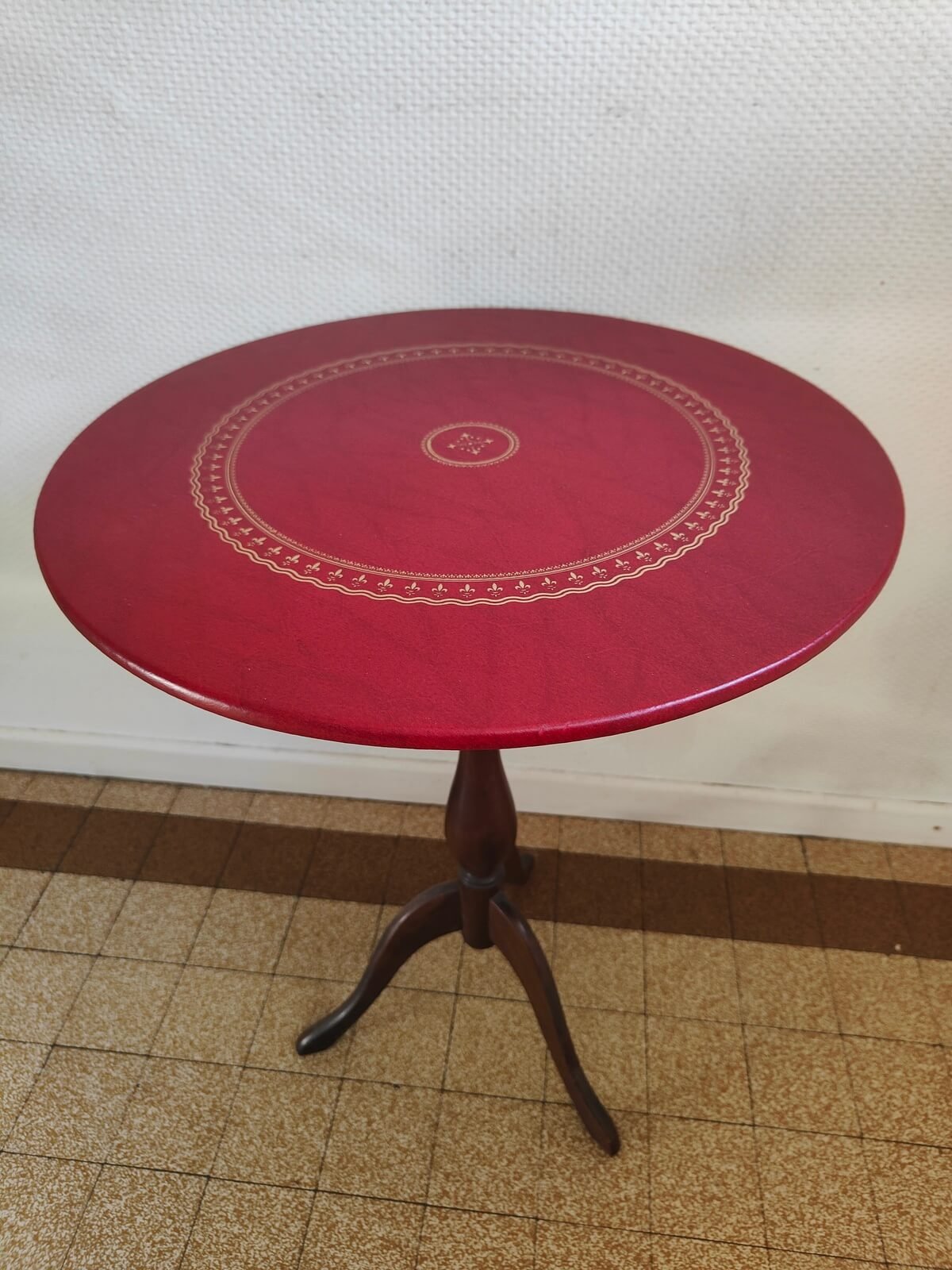 meuble brocante ancien gueridon bois occasion