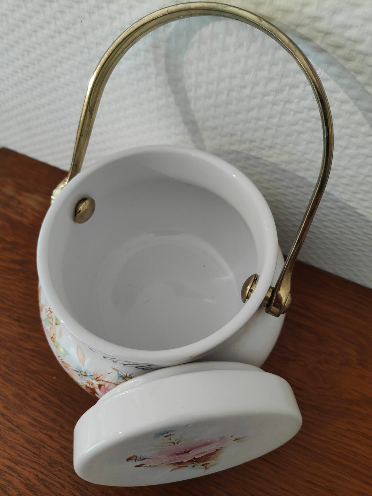 poubelle table vintage shabby chic décoration occasion