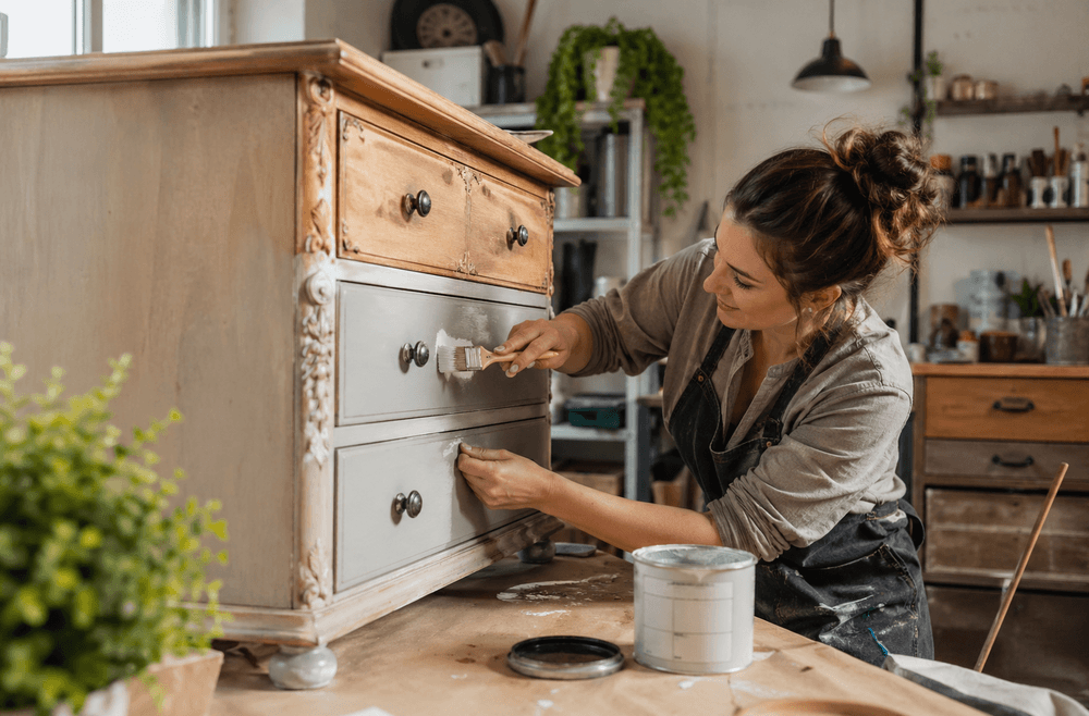 Commode ancienne en bois entièrement relookée après un vide maison à Rochefort en Charente-Maritime