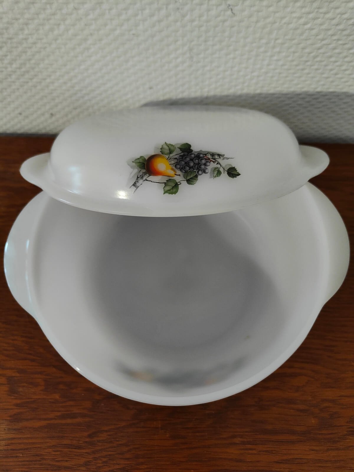 soupière arcopal vintage fruits occasion bon état verre opale