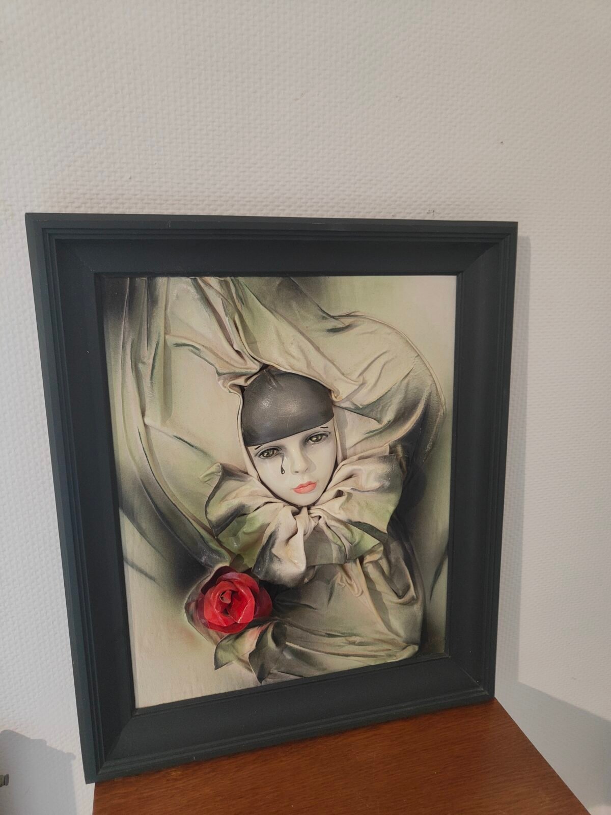 tableau pierrot décoration murale vintage brocante