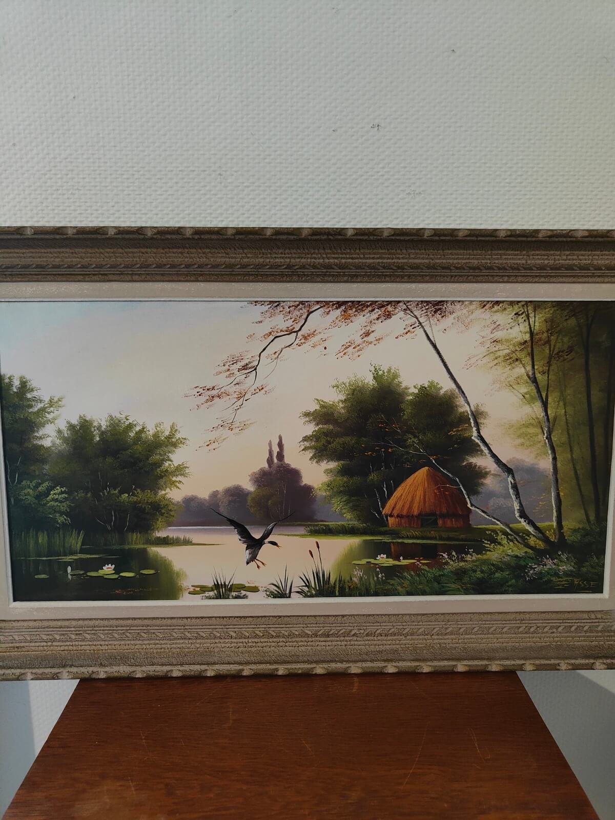 tableau paysage naturel encadré vue complète