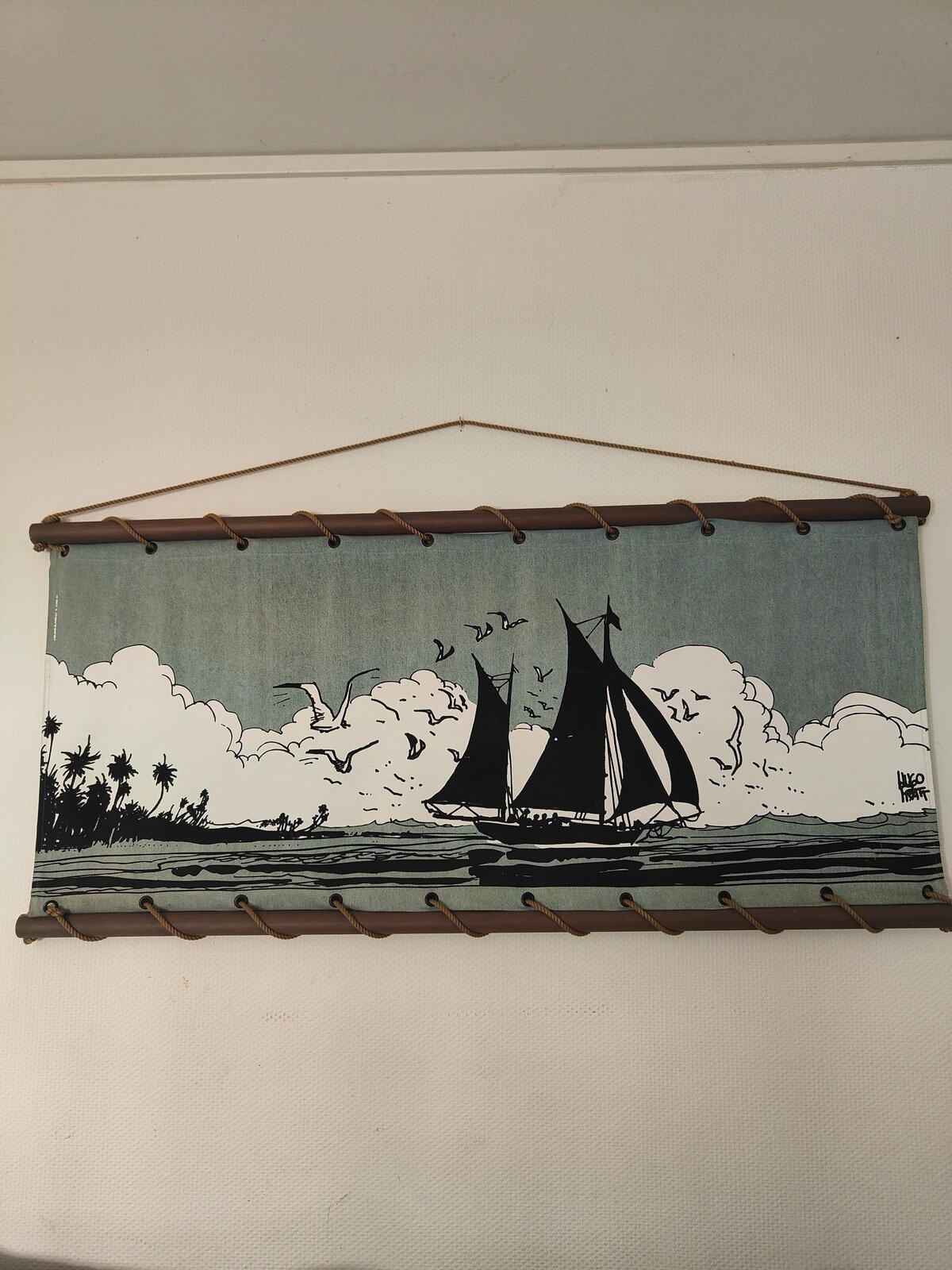 toile Corto Maltese occasion décoration murale marine vintage