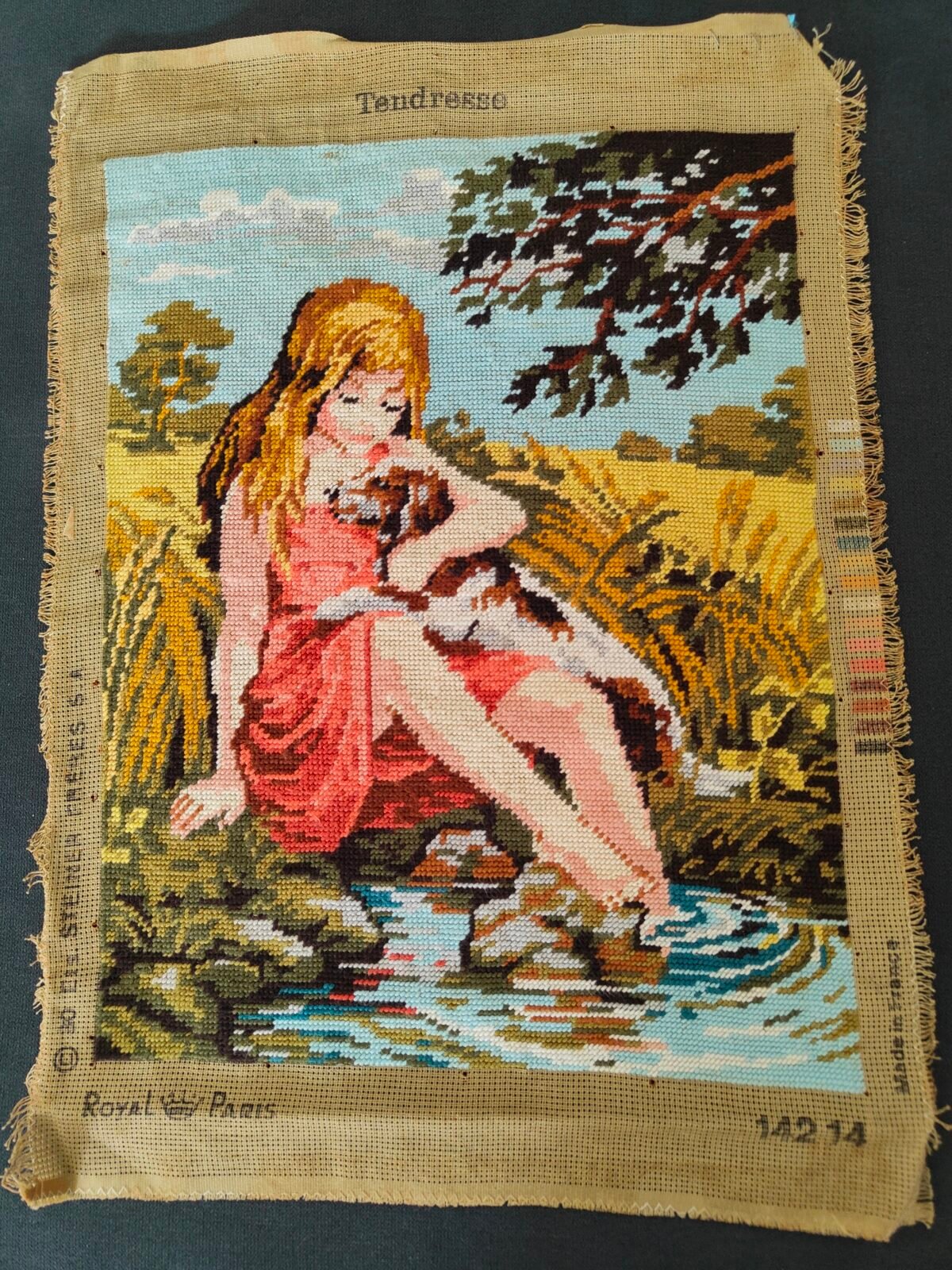 canevas Royal Paris scène champêtre à encadrer