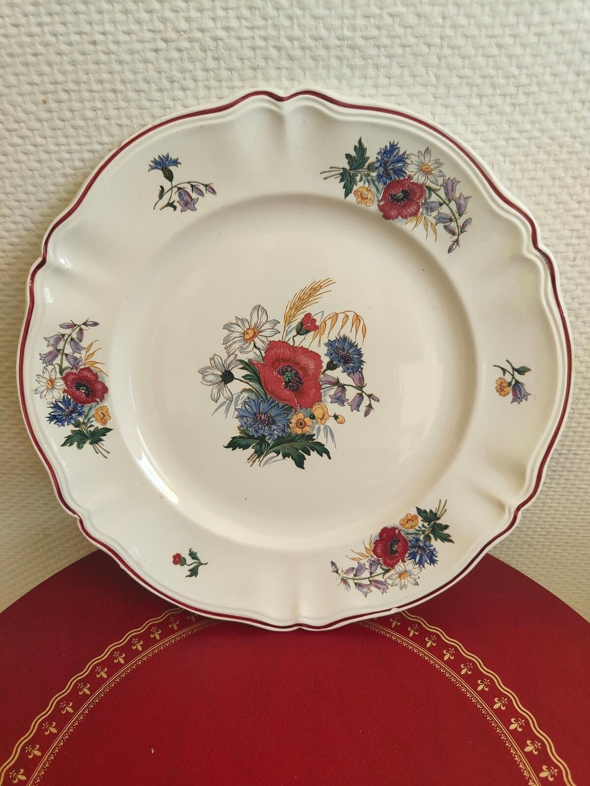 plat de service Sarreguemines Agreste décor