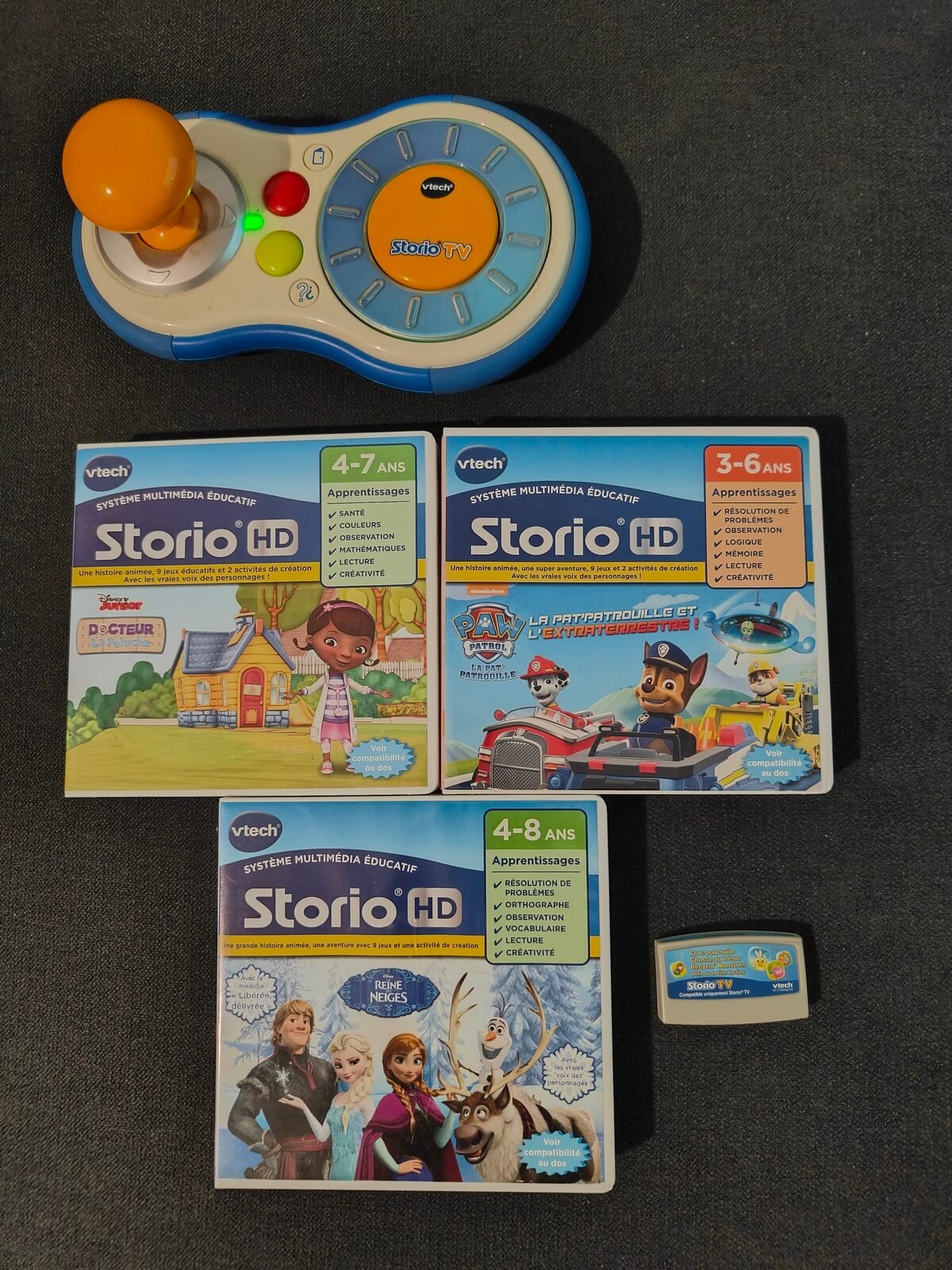 Jeux Storio TV Pat'Patrouille Reine des Neiges Docteur La Peluche