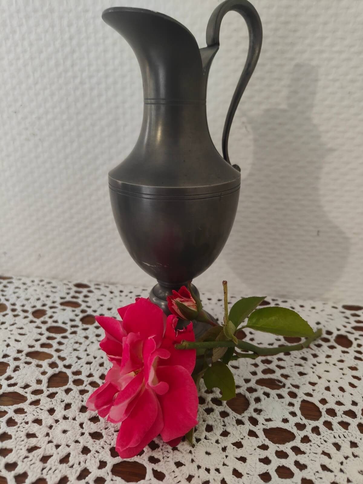 Carafe en étain 95 % BRYART vintage de 23 cm